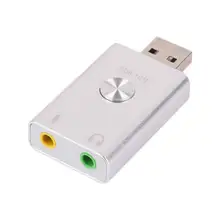 Звуковой адаптер для Windows и Mac Sabrent USB внешний стерео подключи и играй не требуется никаких драйверов