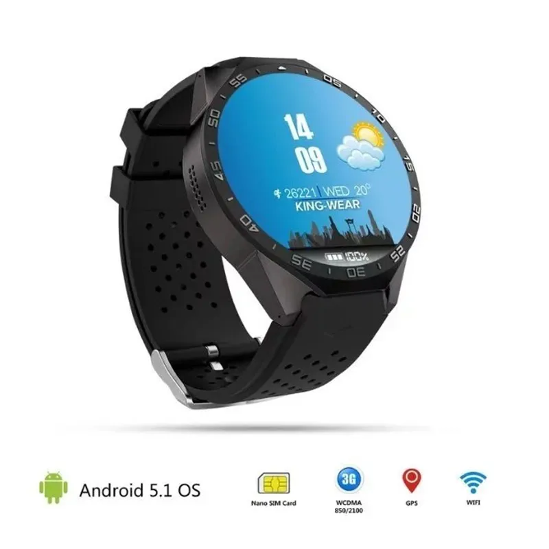 Bluetooth KW88 Android 5 1 Smart Watch Phone MTK6580 Quad Core 2 0MP Camera font b