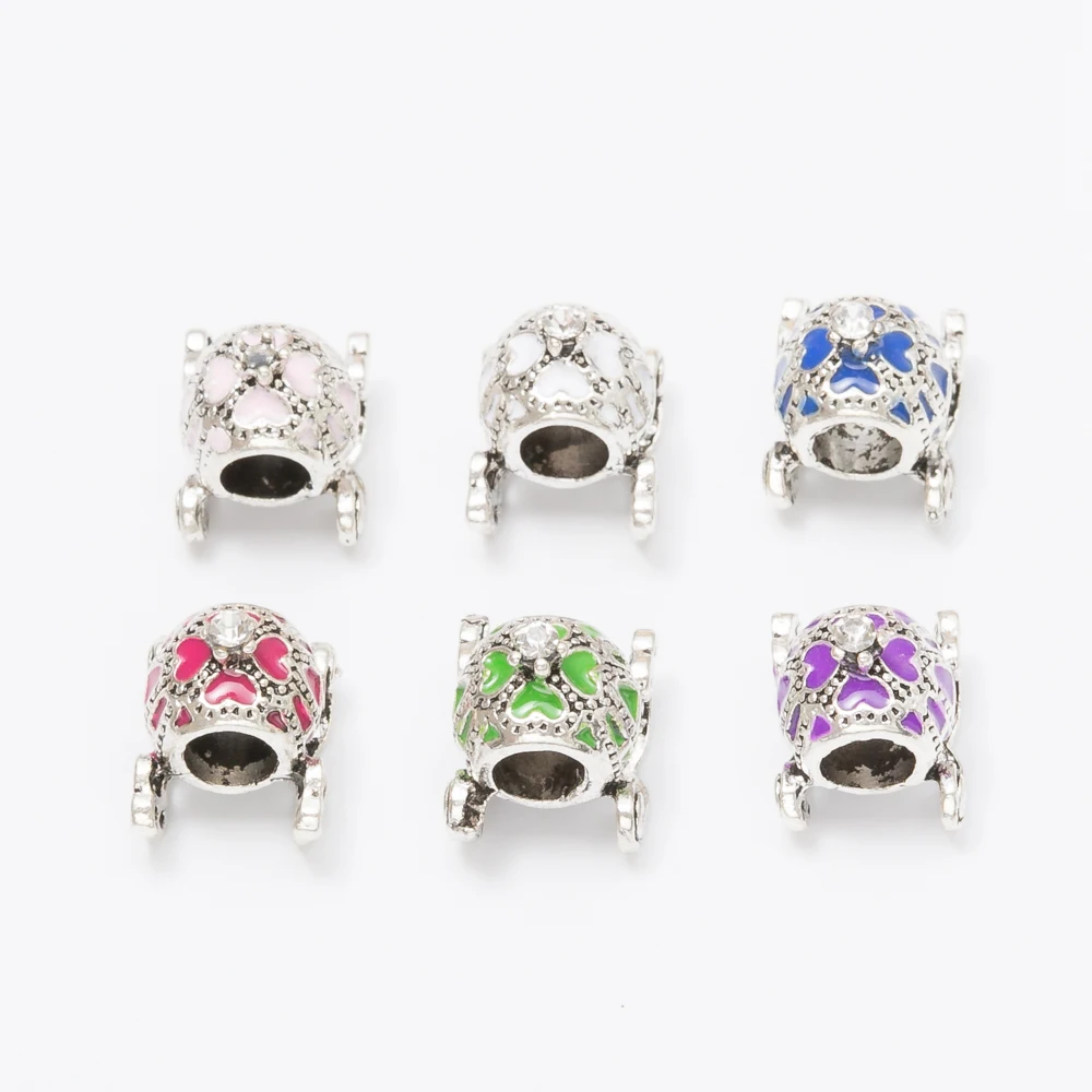 DIY 925 Silver European Charm Crystal bird Spacer Beads Fit Necklace Bracelet DIY 925 Silver European Charm Crystal bird Spacer Beads Fit Necklace Bracelet
