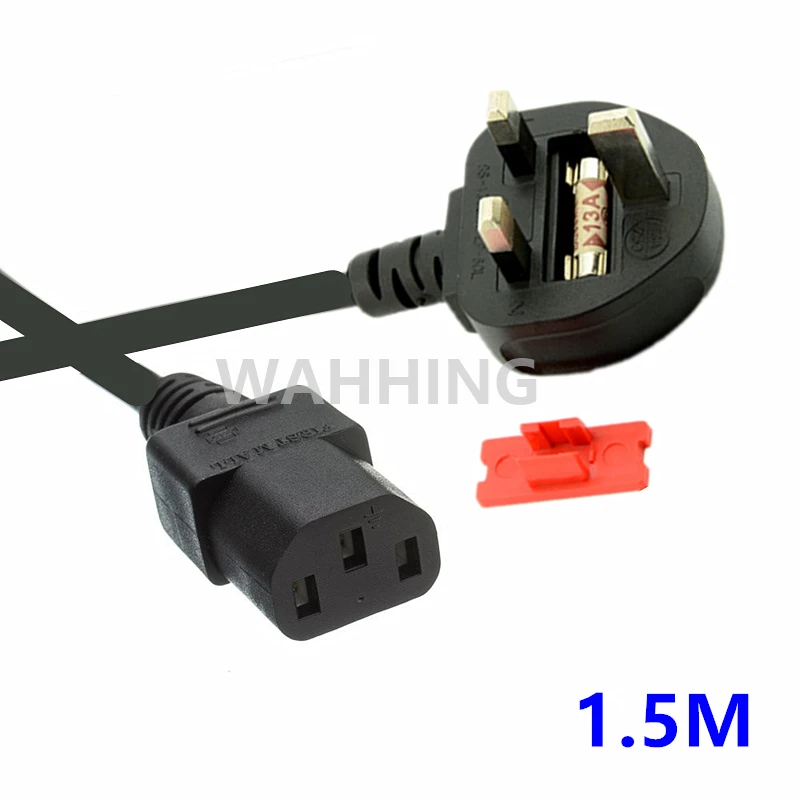 UK Plug 3Pin Power Cord Cable 3 Prong Computer AC Adapter Lead 3 Pin