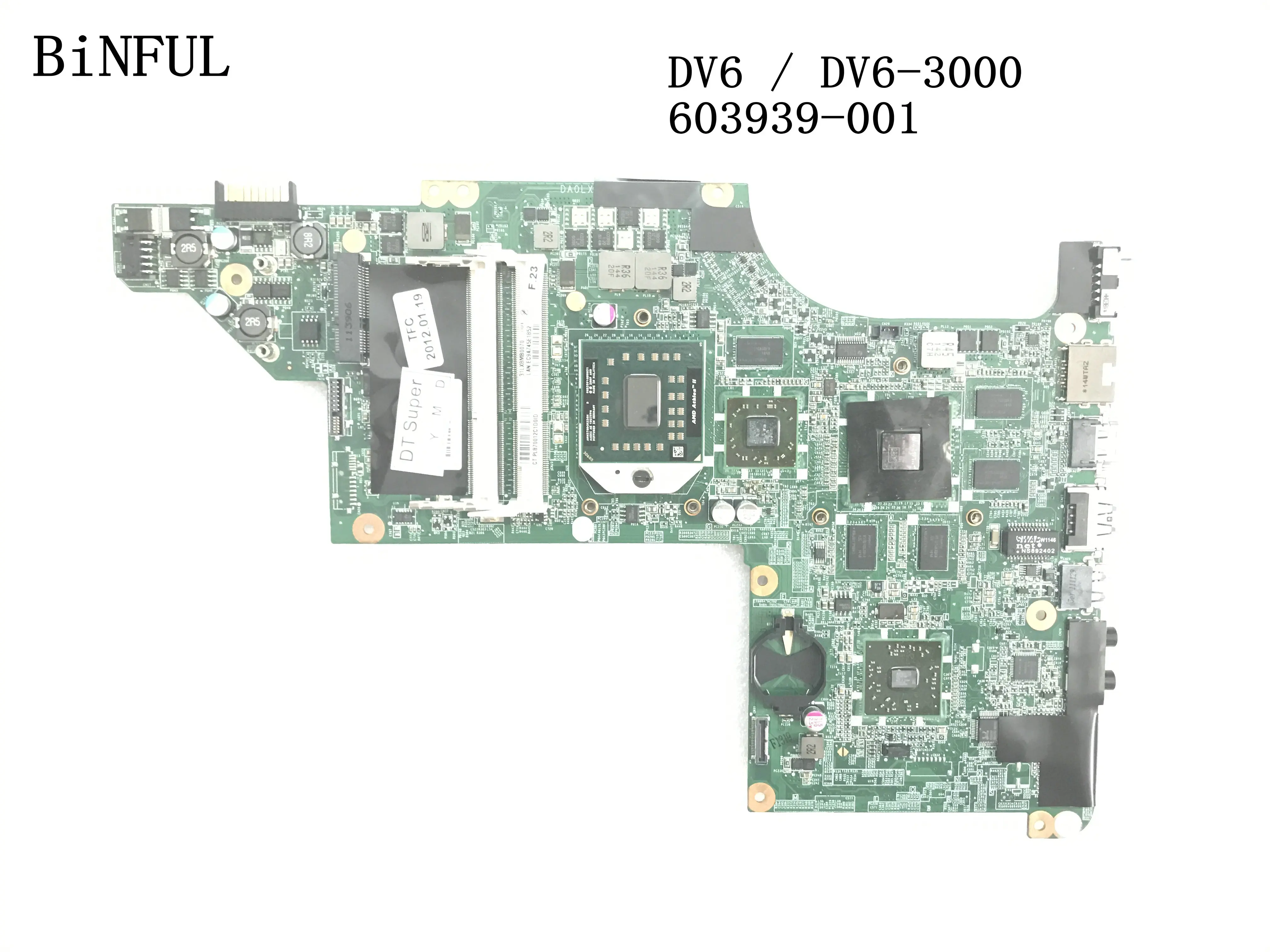  BiNFUL STOCK   item 603939-001 DA0LX8MB6D1 FOR HP PAVILION DV6 DV6-3000 LAPTOP MOTHERBOARD HD 5650 
