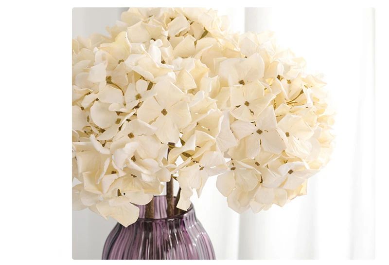 JAROWN Artificial Hydrangea Flowers European Style Retro Dry Hydrangea Simulation Fake Flower Branch Wedding Home Interior Decor (14)