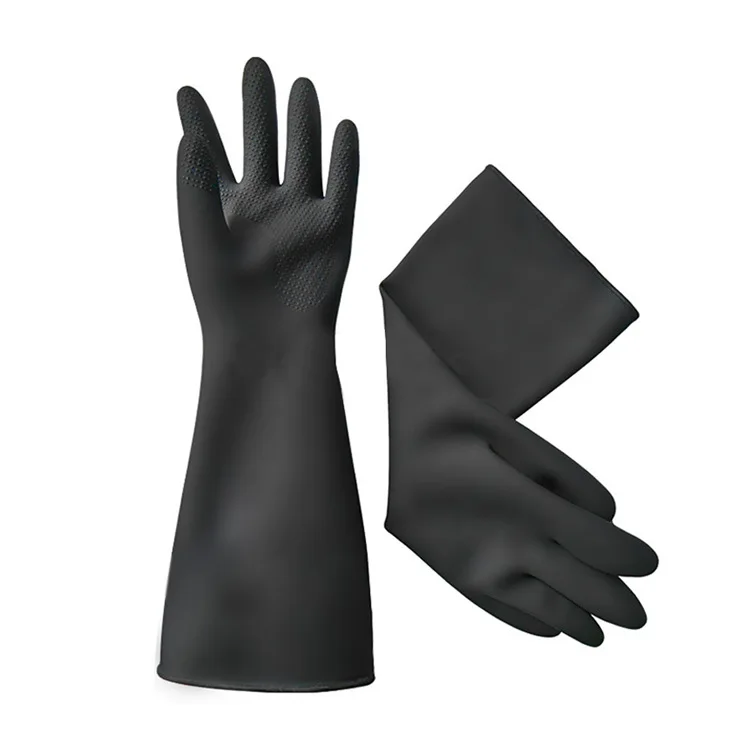 

long rubber gloves 45 CM acid oil big yards thick warm latex glove work gloves inside shipping