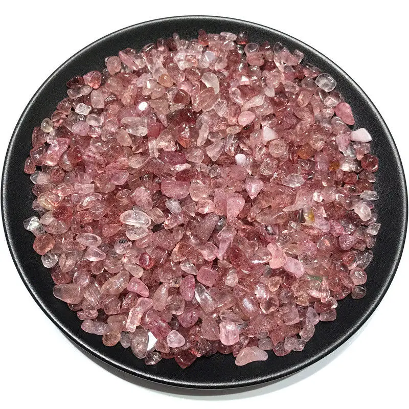 50g High Quality Natural Strawberry Quartz Crystal Rock Chips Beads
