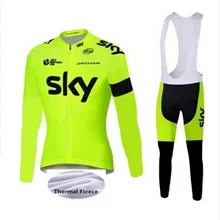 Ciel 2018 Hommes Cyclisme jersey set hiver thermique polaire &Agrave; manches Longues v&eacute;lo v&ecirc;tements VTT Ropa Ciclismo Ext&eacute;rieure &eacute;quitation v&ecirc;tements(China)