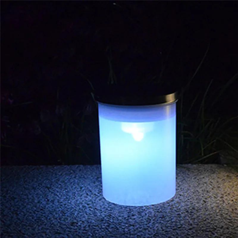 Solar Bucket Shape LED Hanging Lamp Outdoor Chandelier Garden Hanging