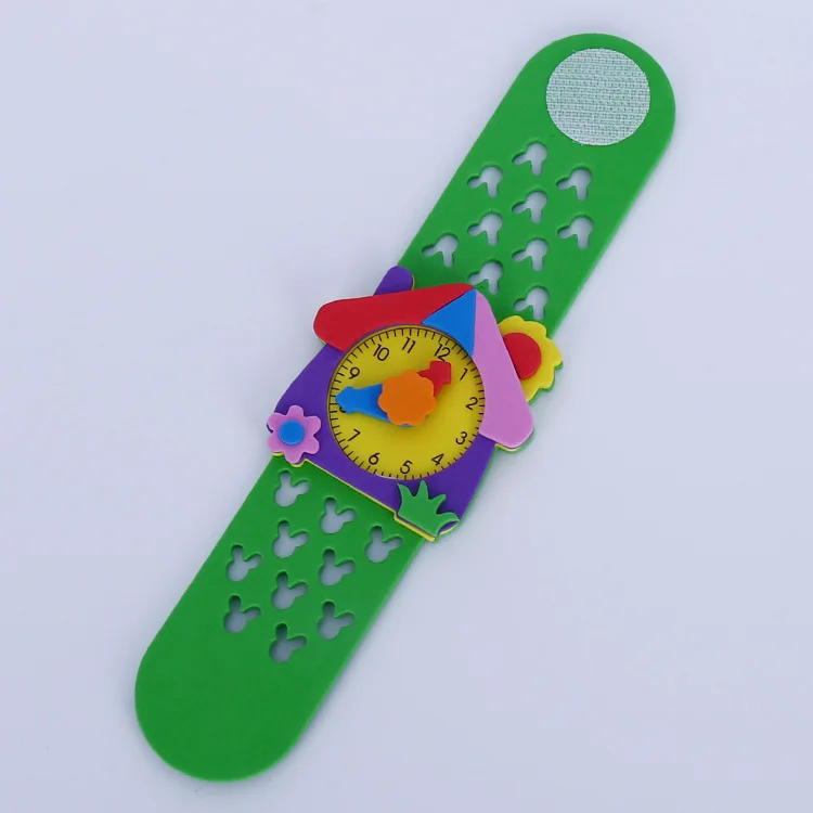 6 шт. DIY ручные детские часы ручной работы мультфильм Животные искусство ремесла игрушки обучение в детском саду развивающие игрушки