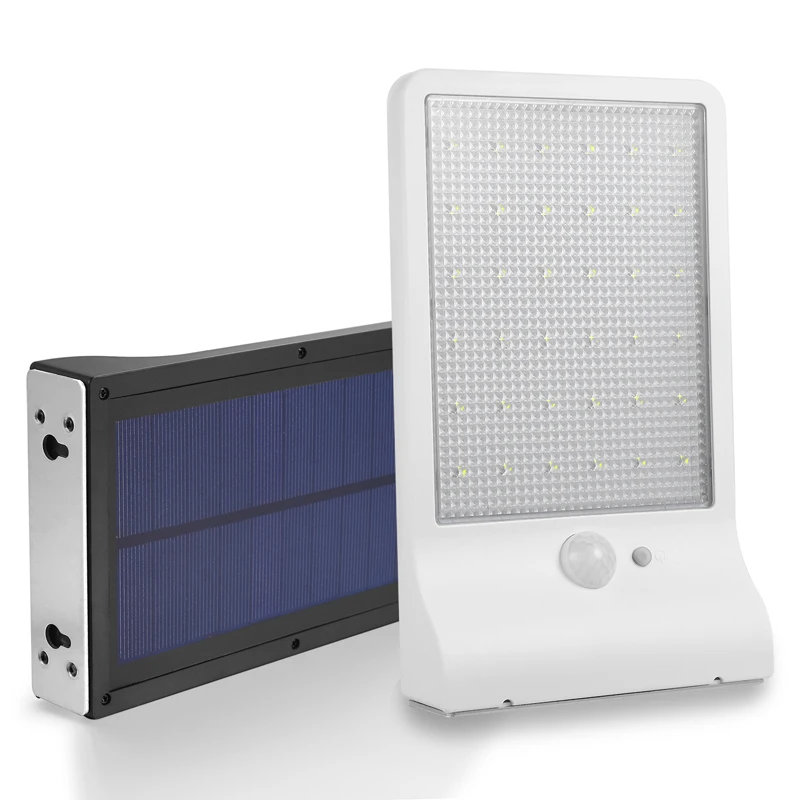 Светодиодный настенный светильник с датчиком движения PIR на солнечной энергии 450LM 36 светодиодный S садовый светильник безопасности уличный светильник настенный водонепроницаемый