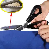 23.5cm Zig Zag Sewing Cut Dressmaking Tailor Shear Pinking Scissor Leather Handicraft Fabric Upholstery Tool Textile DENIM DIY 1