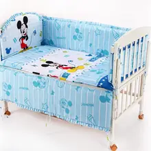 Промо-акция! 6 шт. детские кроватки с рисунком, набор для кроватки, бампер, наполнитель и лист для сна(бампер+ простыня+ наволочка