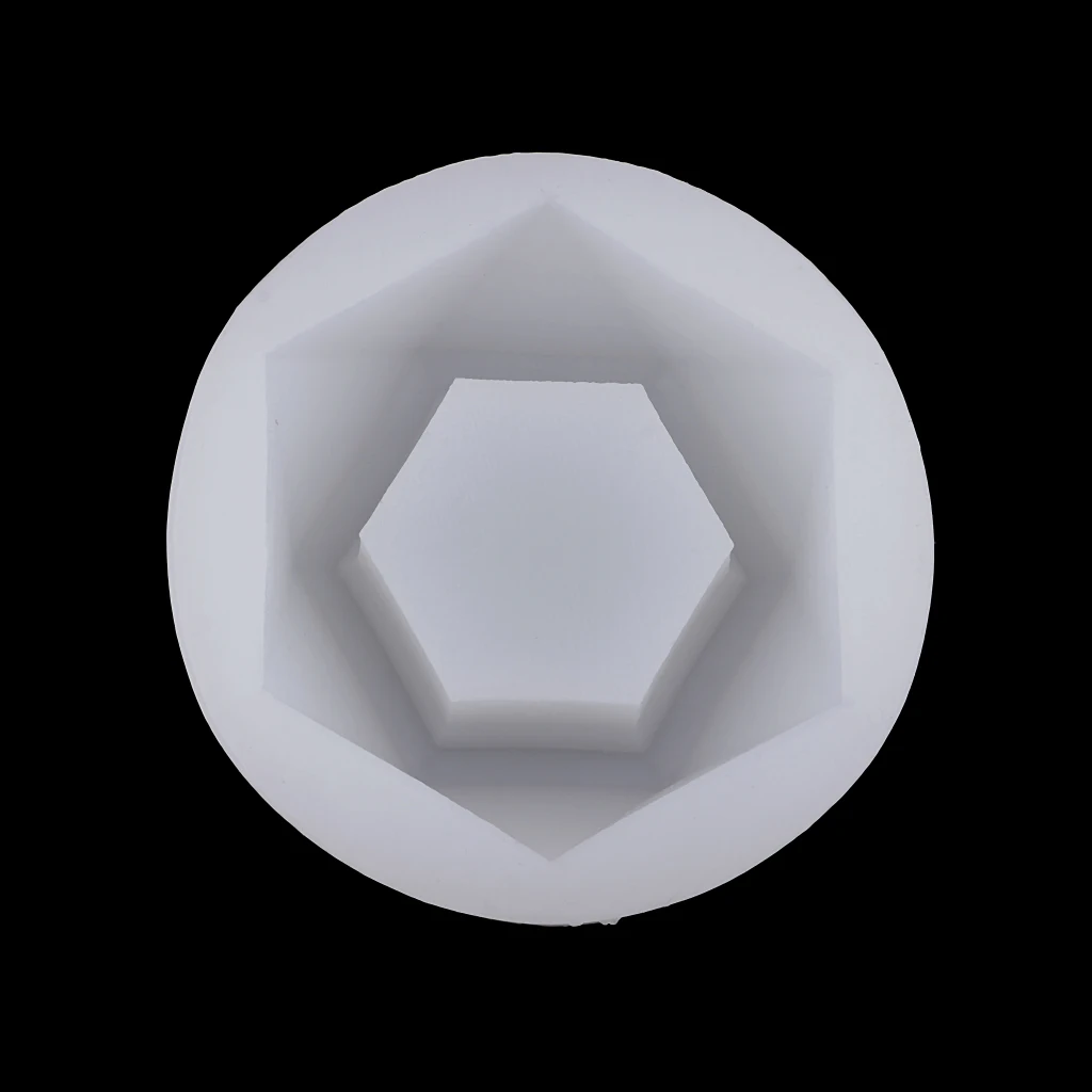 Hexagonal Shape Silicone Mold Mould DIY Ashtray Plaster Cement Mould For Succulent Plants Art Flower Pot DIY Candle Holder Mould