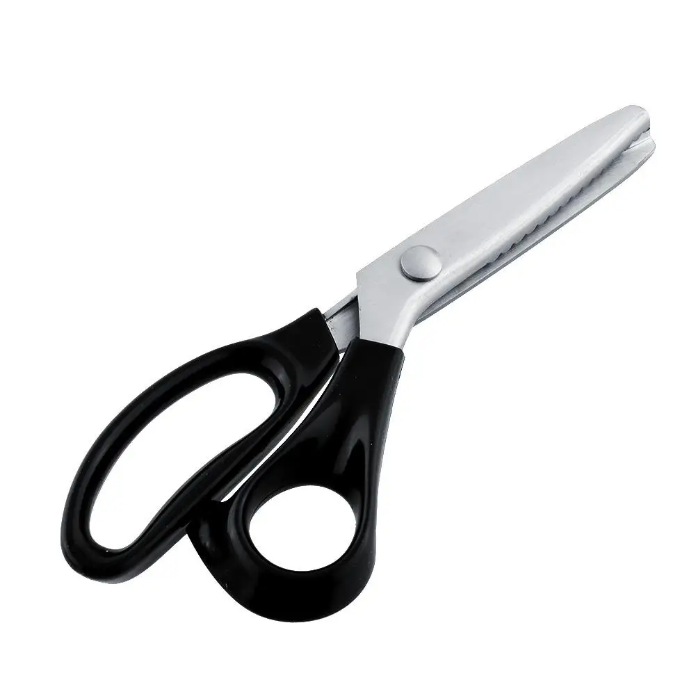 Stainless Steel Pinking Shears Scissors Scallop Cutter 5mm Sewing