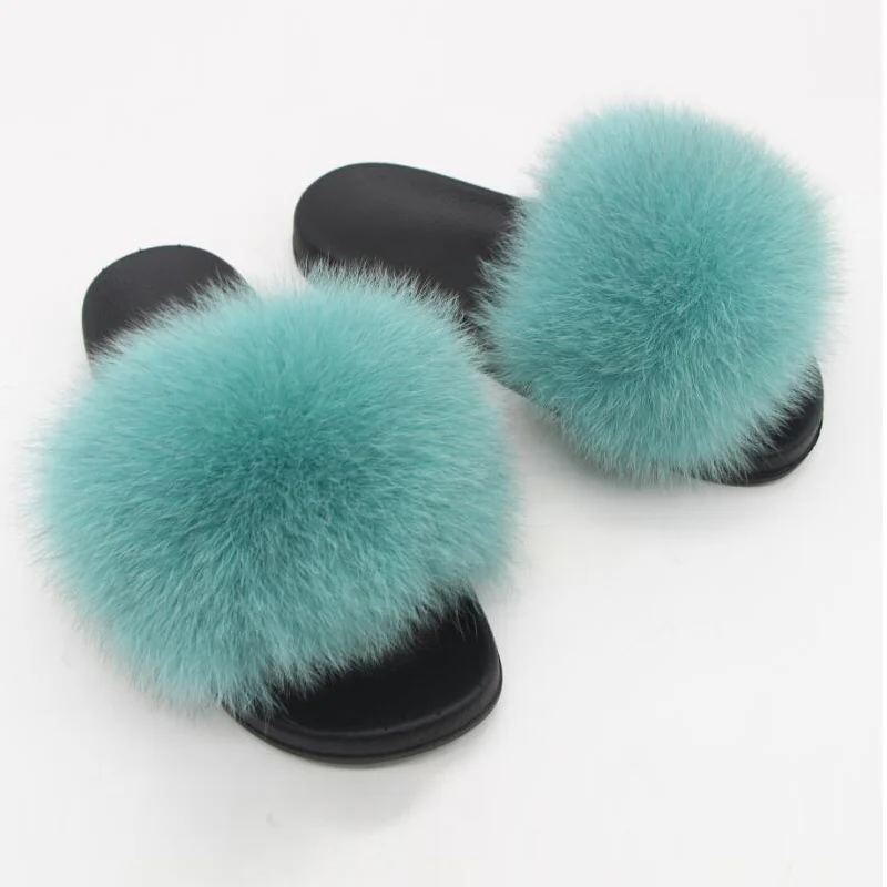 Chinelos de Pele de Raposa Primavera e Verão Grama de Couro das Crianças Naturais da Pele das 2020 Novas Crianças Menina Menino Chinelos Jkp 7 Online shopping