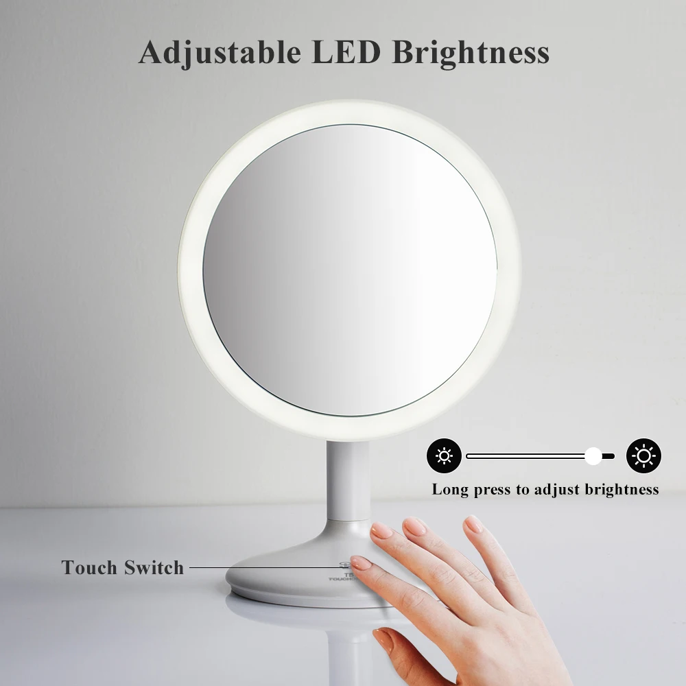  TOUCHBeauty LED Makeup Mirror 5X Magnifying Mirror 90 Rotation Vanity Mirror with 21 LED lights Rec - 32841325057