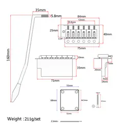 Электрический рычаг тремоло для гитары с пластина для крепления грифа Замена музыкальный инструмент Аксессуары BB55