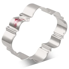 KENIAO овальная доска для печенья резак для свадьбы-11,5x9,9 см-рамка для печенья/помадка/Кондитерский Резак-нержавеющая сталь