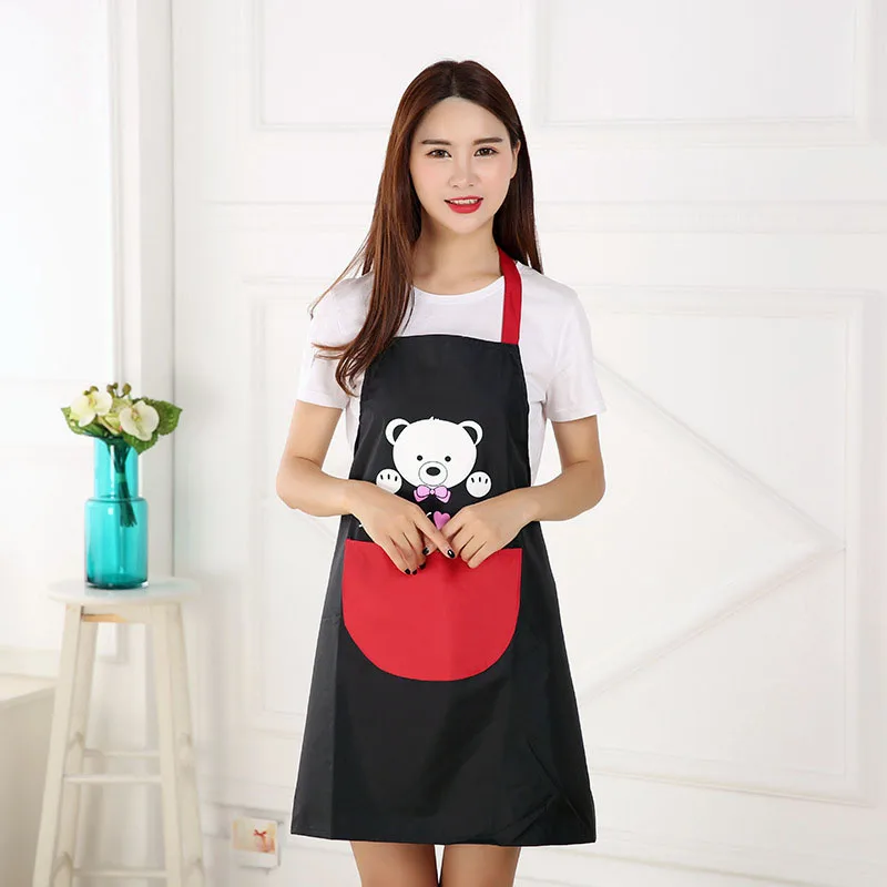 

Kitchen Chef Aprons Woman Men Cute Apron Home Restaurant Cooking Baking Dress Apron With Pockets Kitchen Accessories