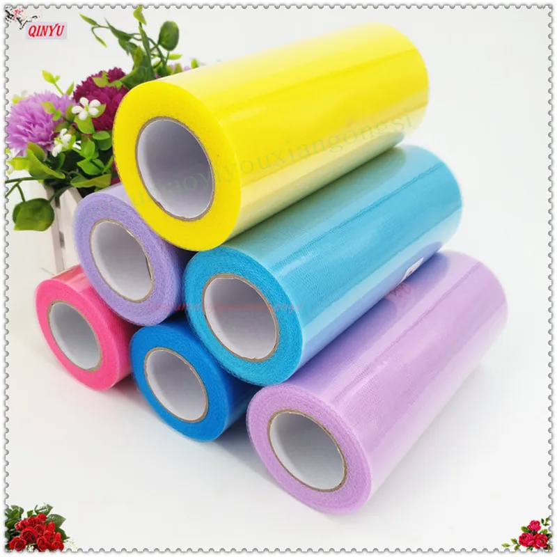 Декоративная катушка из искусственной органзы 15 см * 22 м|Ткань| |