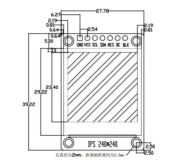 1,3 дюймов ips HD TFT ST7789 Водительская подушка безопасности 240*240 7PIN 4-провод последовательный порт SPI 3,3 V 12PIN для raspberry pi uno r3