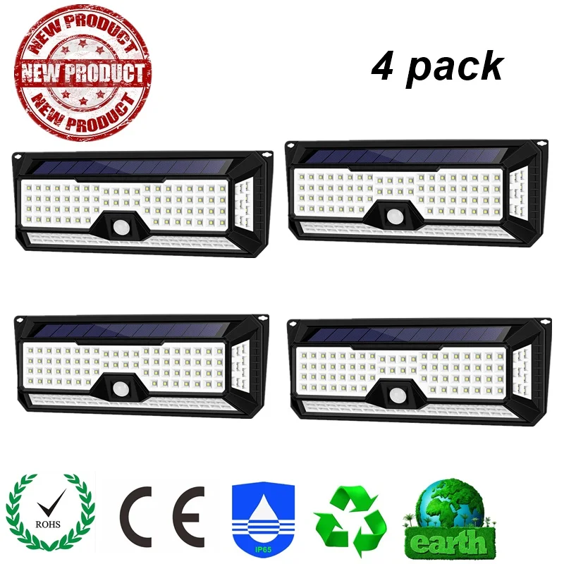 Emissor de Luz Solar ao ar Emissor de Luz para Exterior Sensor de Movimento Ip65 à Prova Novo Diodo Solar Jardim Luz Livre para Exterior Pir Lâmpada Lampada Dwaterproof Água 136 Led 2 Cheap Lâmpadas solares