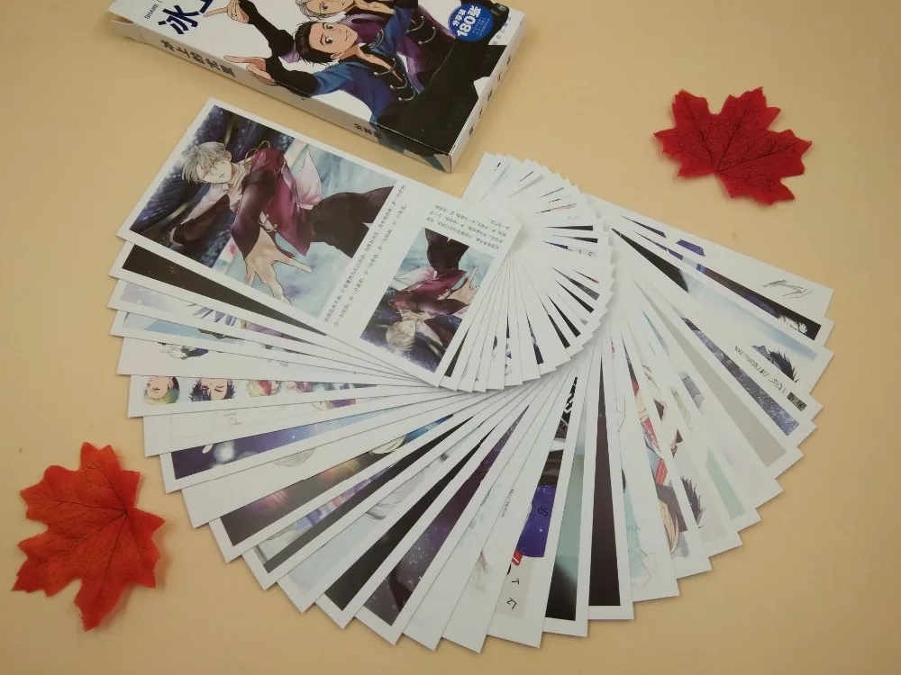 Cartão de Mensagem de Presente de Natal Brinquedos para Crianças Anime Yuri! Gelo Cartão Postal no 3 Cheap Cartões de visita