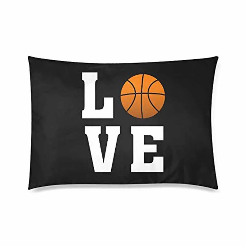 

Cool Love Basketball Pillowcase - Pillowcase with Zipper, Pillow Protector Cover Cases, Awesome Gift for Basketball Fans - 20x30