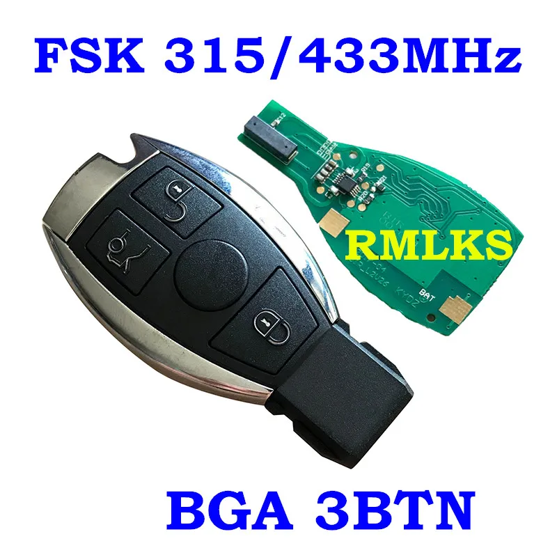 RMLKS Smart Key 315MHz 433MHz Fit For Mercedes Benz 2 3 4 Button Auto Remote Key Support NEC BGA 2000+ With PCB Uncut Blade RMLKS Smart Key 315MHz 433MHz Fit For Mercedes Benz 2 3 4 Button Auto Remote Key Support NEC BGA 2000+ With PCB Uncut Blade