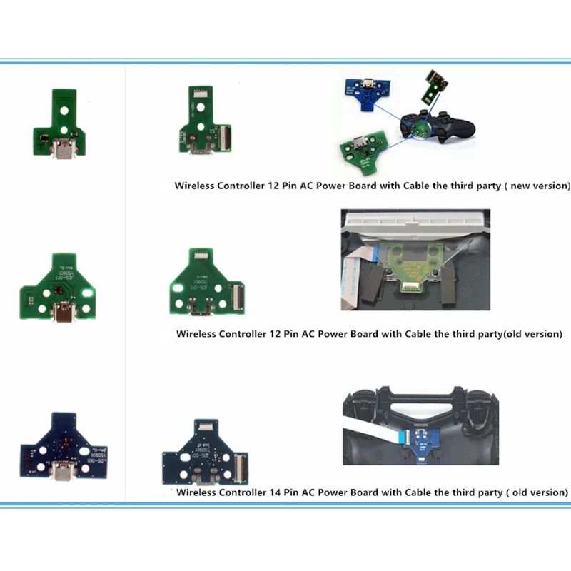 For-PS4-Wireless-Controller-12-14-Pin-AC-Power-Board-with-Cable-11