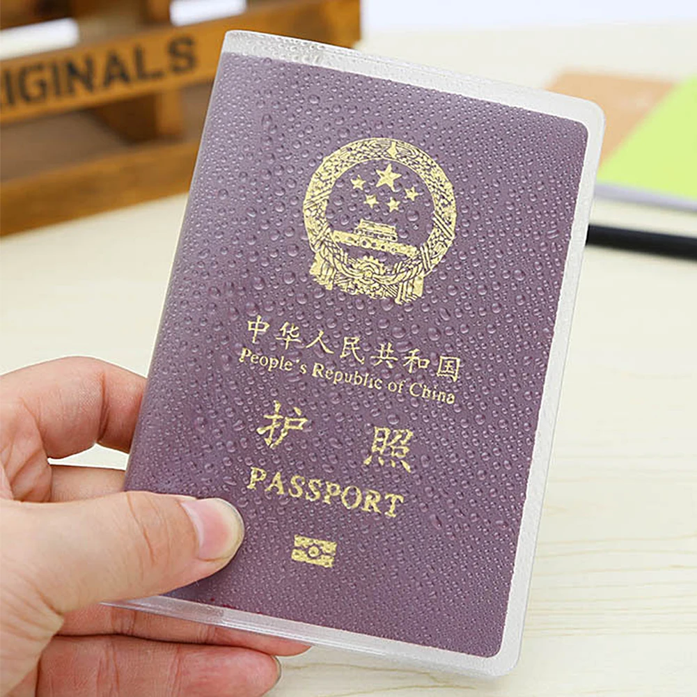 Паспорт Чехол, прозрачный, с отделением для паспорта, держатель, чехол, органайзер ID карты путешествия протектор, 13,519 см/5,3" 7,48"(прозрачный