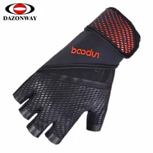 2019 Men Half Hinger Weightlifting Gloves Fitness Equipment Training Gloves Dumbbell Barbell Fitness Gloves Black White Red M~XL