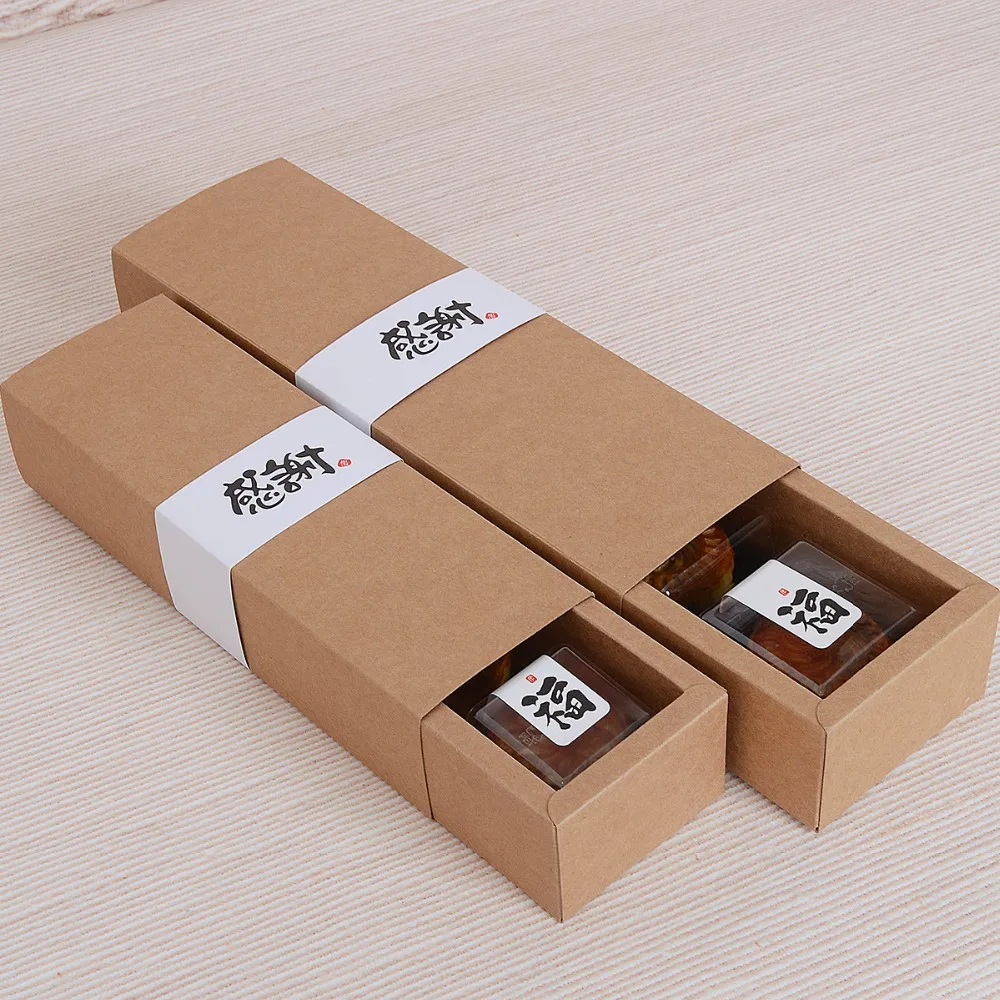 Retail 24*6*+4.5cm 9.44"x2.36"x1.77" 10Pcs/Lot Kraft Paper Brown Kraft