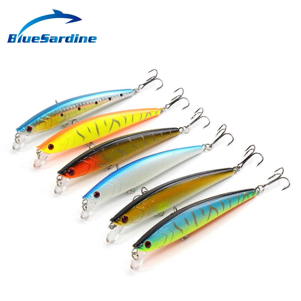 BludSardine 10G 11CM 6 PCS Minnow Lures Fishing Hard Baits Iscas Artificiais Fishing Tackle