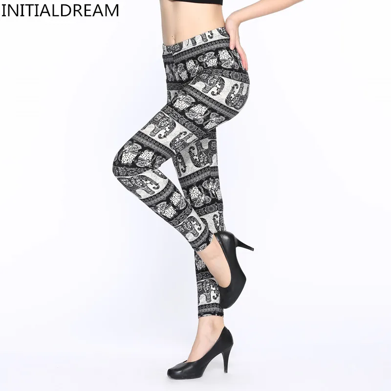 INITIALDREAM брендовые высокие эластичные женские леггинсы с принтом мягкие женские брюки фитнес-ноги женские повседневные брюки HYK-99 - Цвет: picture color
