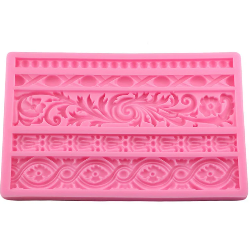 DIY Baroque Relief Border Cake Mold Silicone Decorating Fondant Tools Chocolate Candy Molde de la frontera torta HTQ9 | Дом и сад