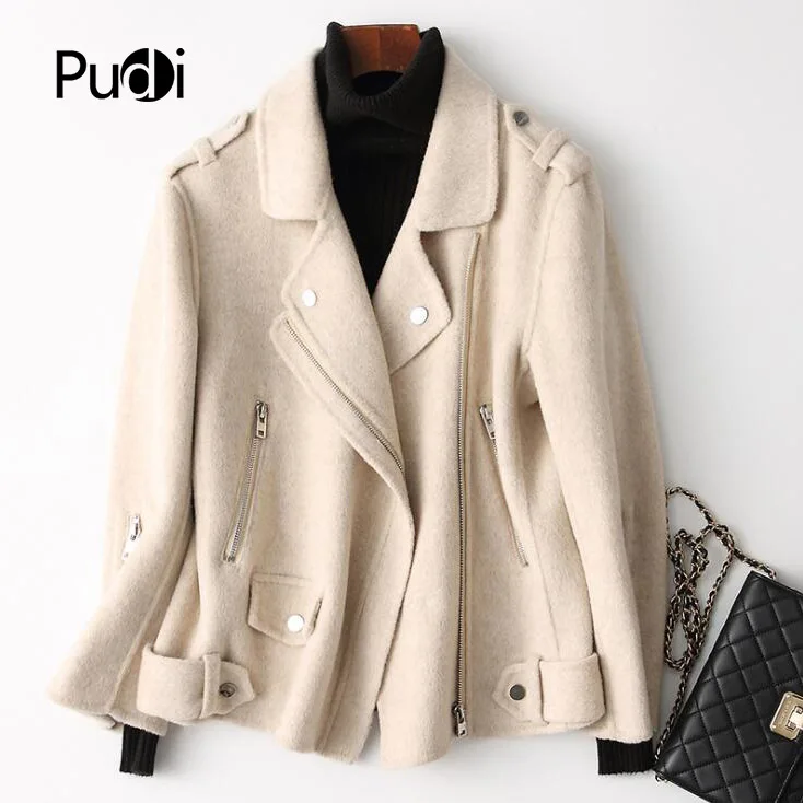 PUDI RO18098 Женская Осенняя зимняя новая шерстяная короткая стильная куртка с карманом Дамская длинная стильная куртка с карманом для отдыха