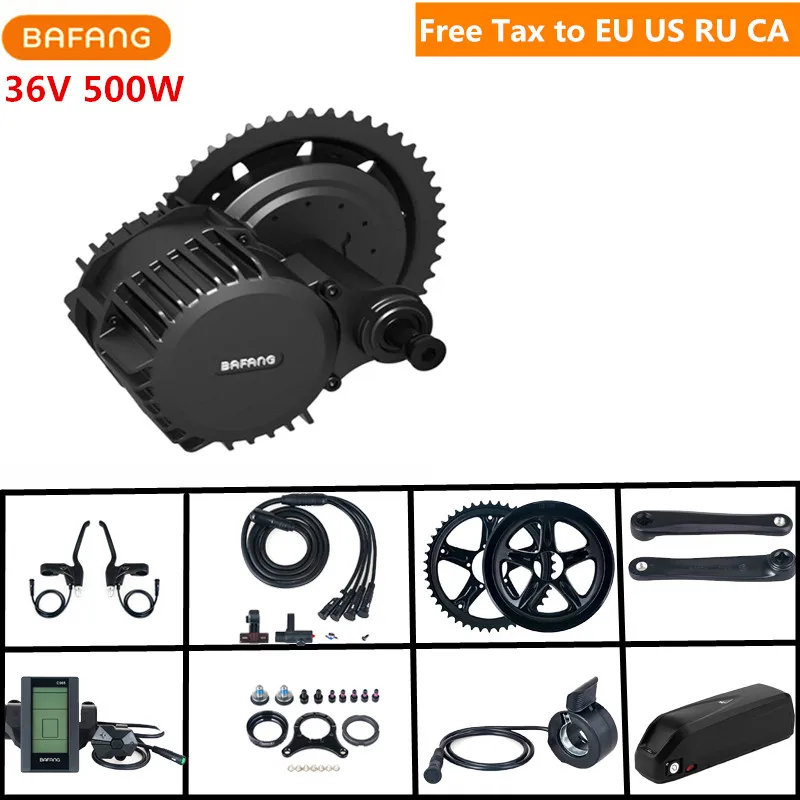 Bafang 8fun 36V 500W BBS02B Mid Drive Motor Kits Crank C965 C961
