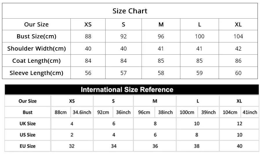 fur size chart