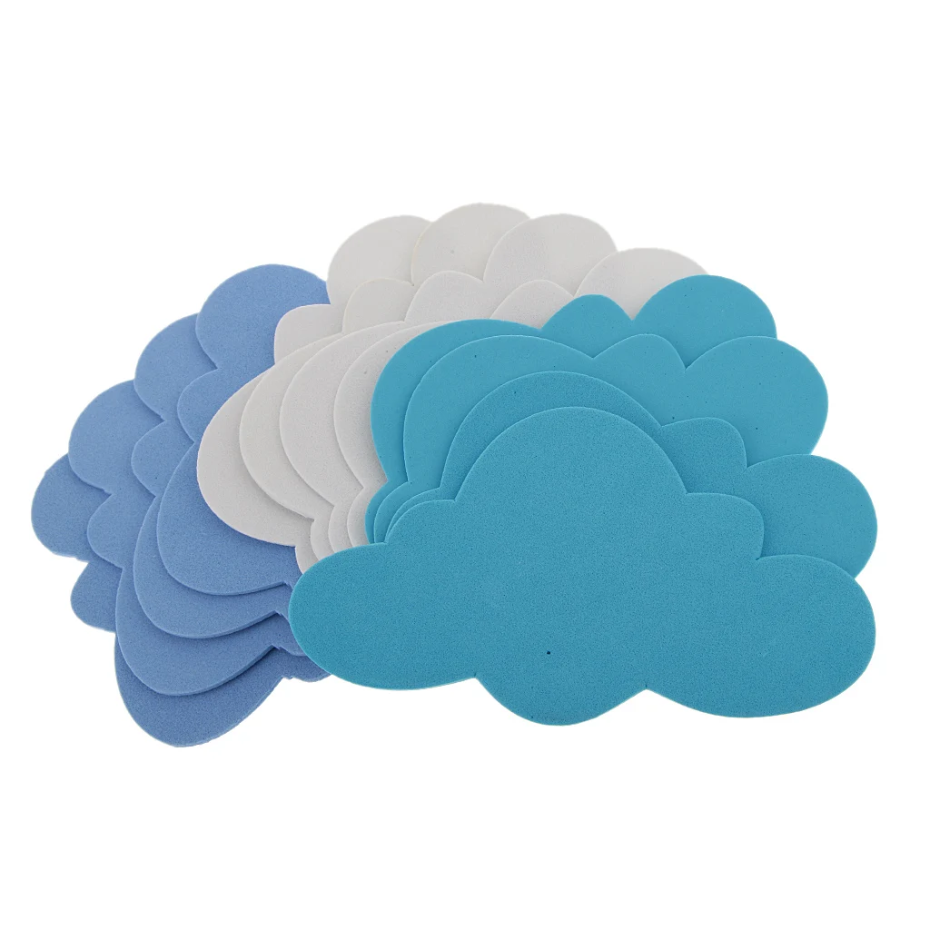 

New Hot Sale 12pcs Mixed Foam Clouds Shapes Kids Children Decooration Crafting DIY Children's Day Wedding Home Party Decoration