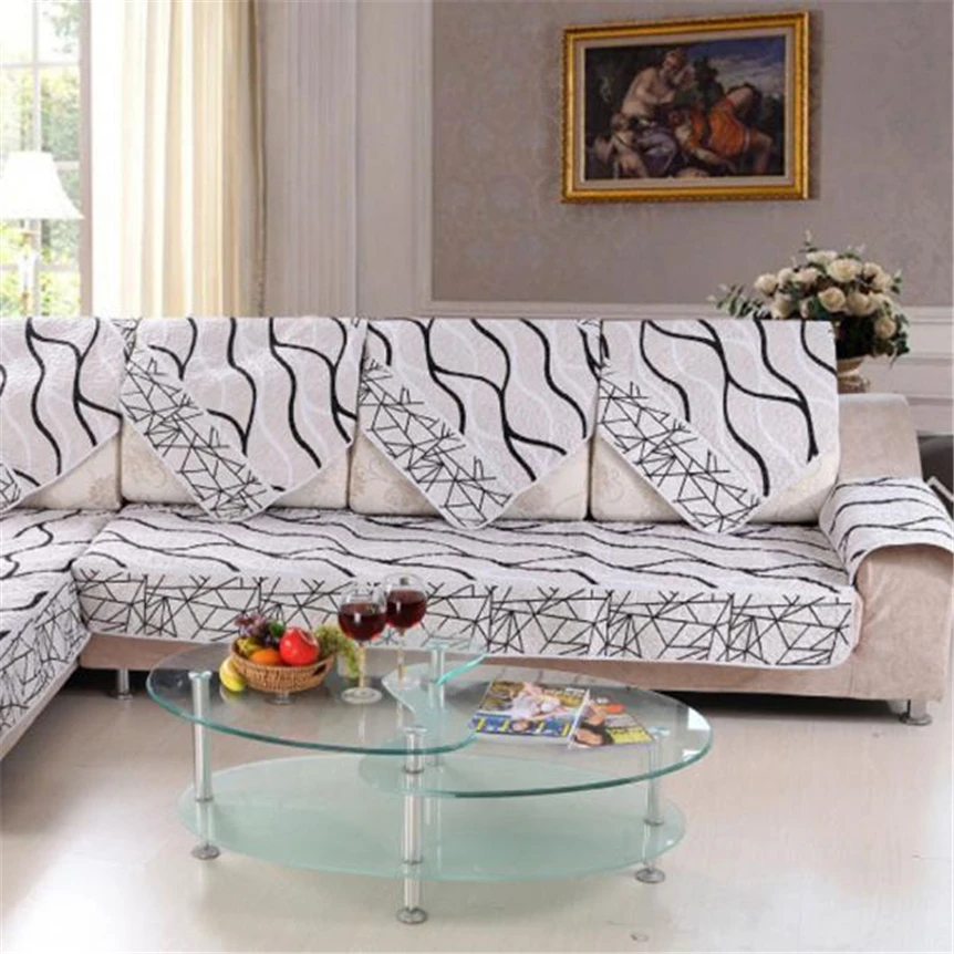 Buy Ouneed Happy Sale Sofa Cover Black And White