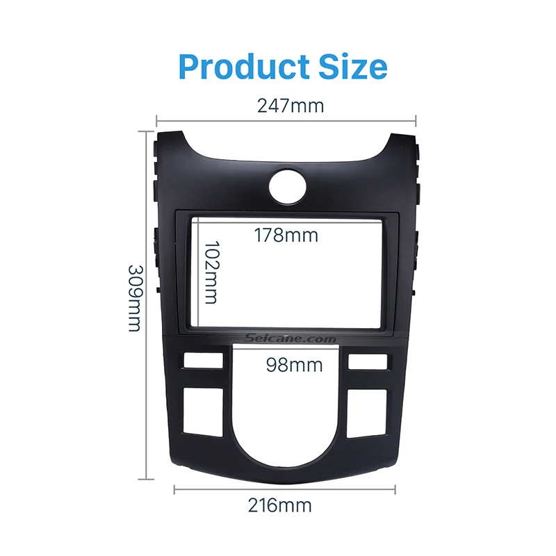 Seicane черный Комбинации 2Din автомобилей Радио Фризовая Аудио Рамка для KIA FORTE Авто AC CD отделкой Стерео Установите Панель комплект