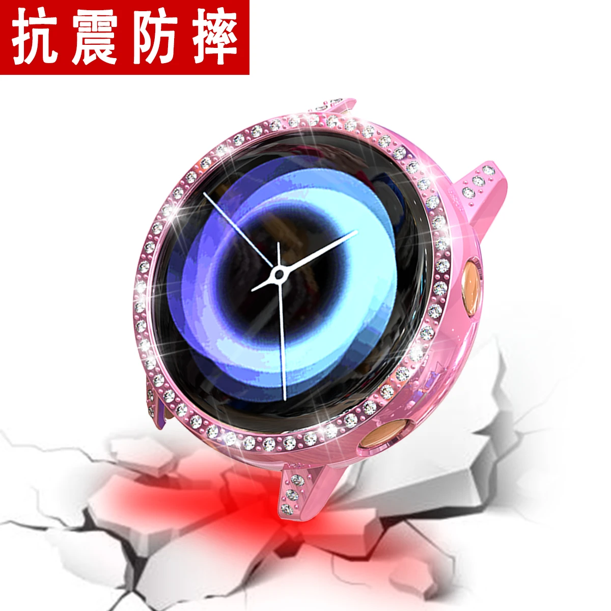 Чехол для samsung Galaxy Watch Active Bumper Shell Bling Diamond Frame Жесткий PC защитный чехол ремешок для часов аксессуары для ремешка