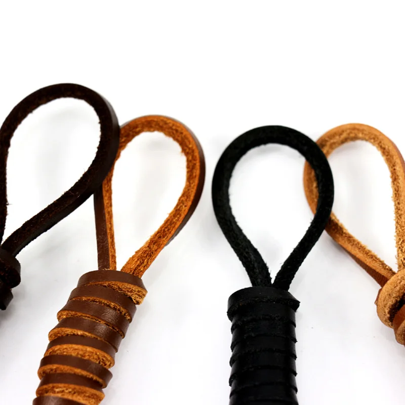 JUP 1 Pair 10 colors Genuine Cowhide Square Shoelaces Boat Doug Shoes Shoelaces Retro Leather Boots Shoestring Length 60CM-200CM