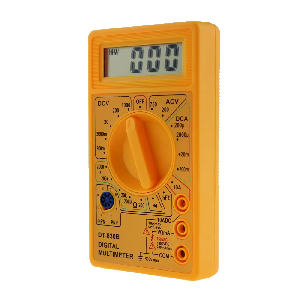 DT 830B цифровой мультиметр Электронный тестер 0 5 &quotЖК дисплей AC/DC 750/1000V Amp Volt Ohm