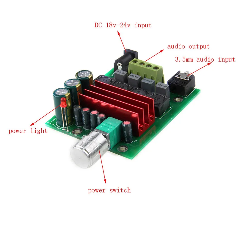 

2019 HOT HIFI 2.0 TPA3116 D2 50W+50W Audio Power Amplifier Digital Completed Board