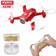 Newest X22W Drones With Camera FPV Wifi Real Time 2.4GH 4CH Headless Mode Hover Function RC Quadcopter Drone Red Color