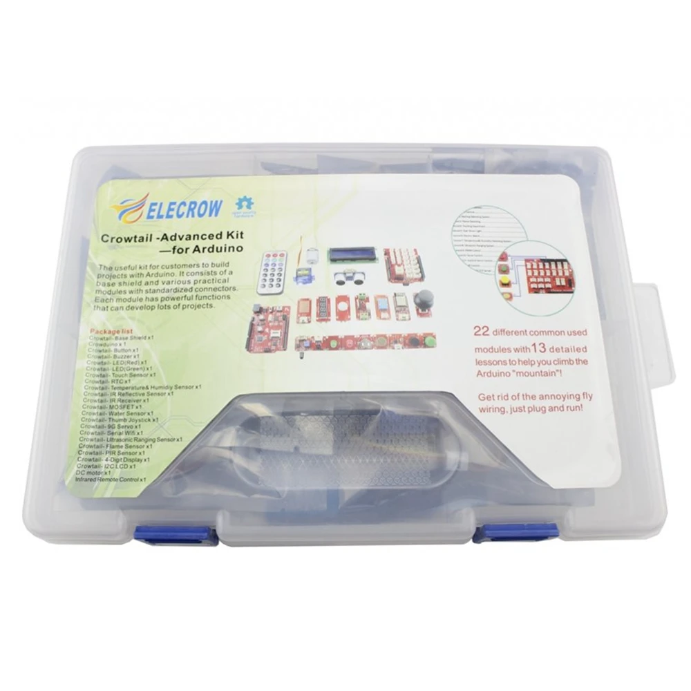 Elecrow Crowtail Advanced Kit for Arduino Starters Kit DIY Maker Fans With User Guide Reatail Box Free DHL