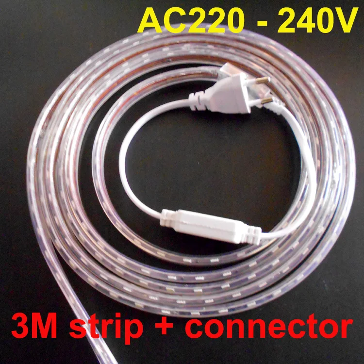 #cheap led strip 3 m 220V 5050 SMD 60 LED Flexible Strip Light ,warm white Cool white,60leds m