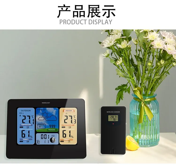 

Thermometer Hygrometer Wireless Smart WIFI Sensor Screen Temperature Weather Color APP Weather Station Humidity