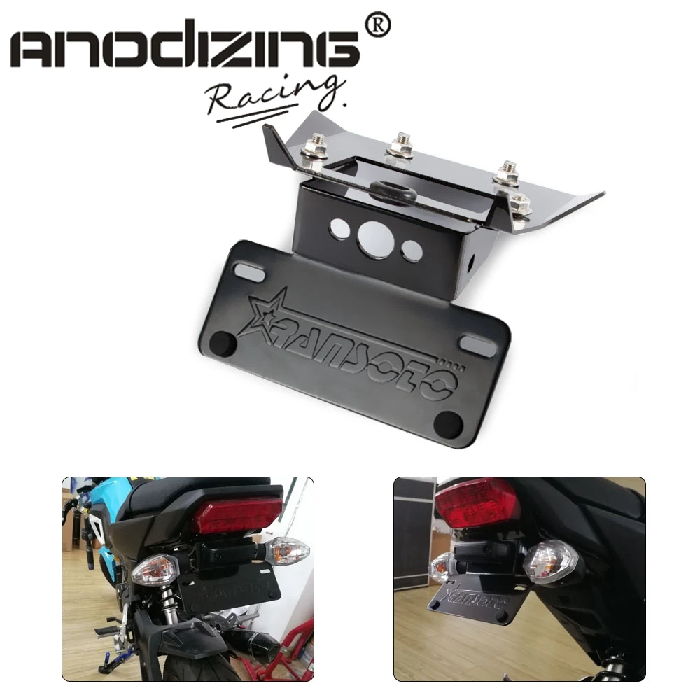 Motorcycle Fender Eliminator License Plate Frame Bracket License Holder For Honda Grom 125 MSX125