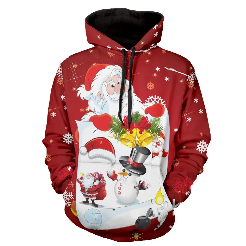Aliexpress.com : Buy Plus Size Hoodies Sweatshirts 3D Christmas Santa ...